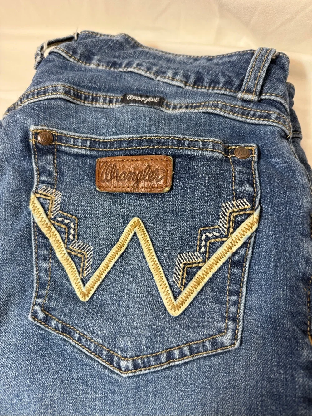 Wrangler Women’s Straight Leg Denim Jeans - Dark Blue